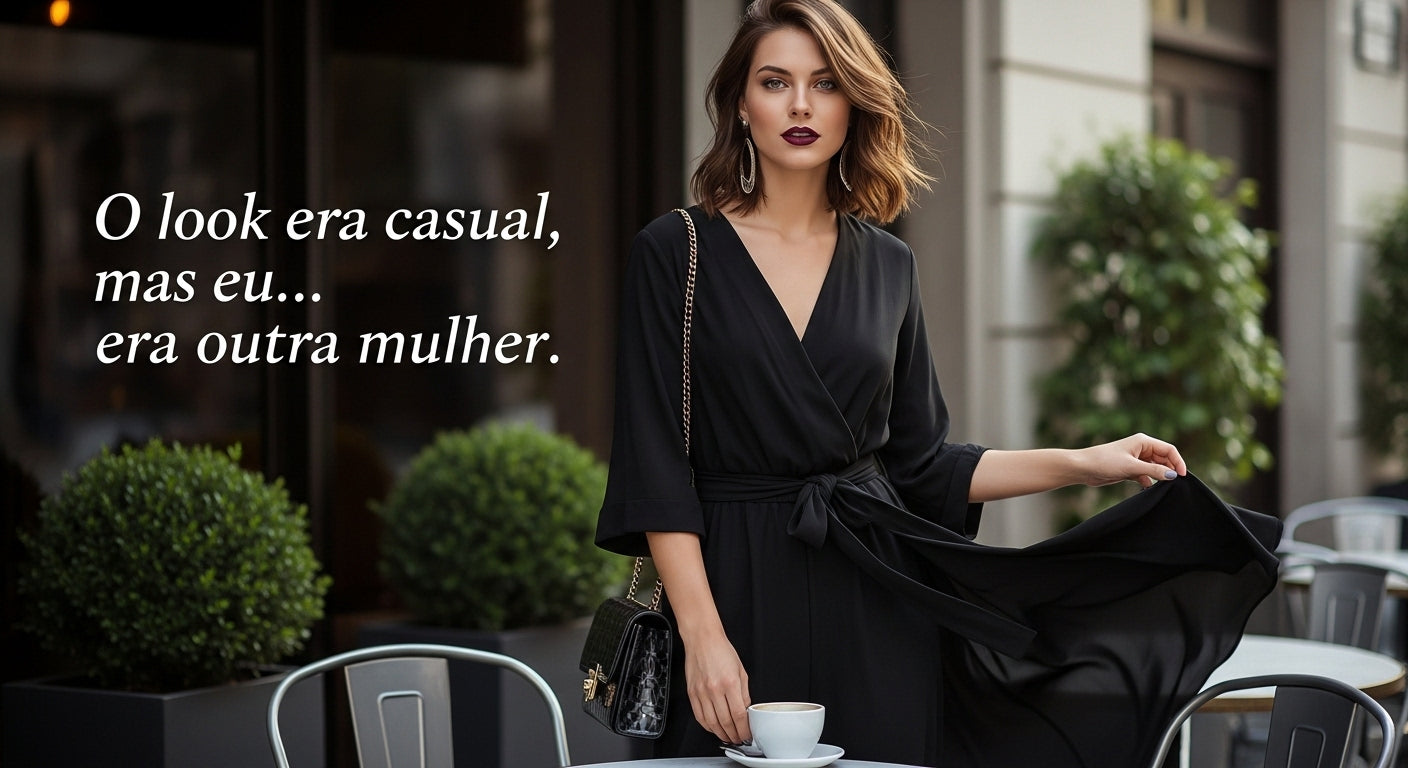 O look era casual, mas eu... era outra mulher