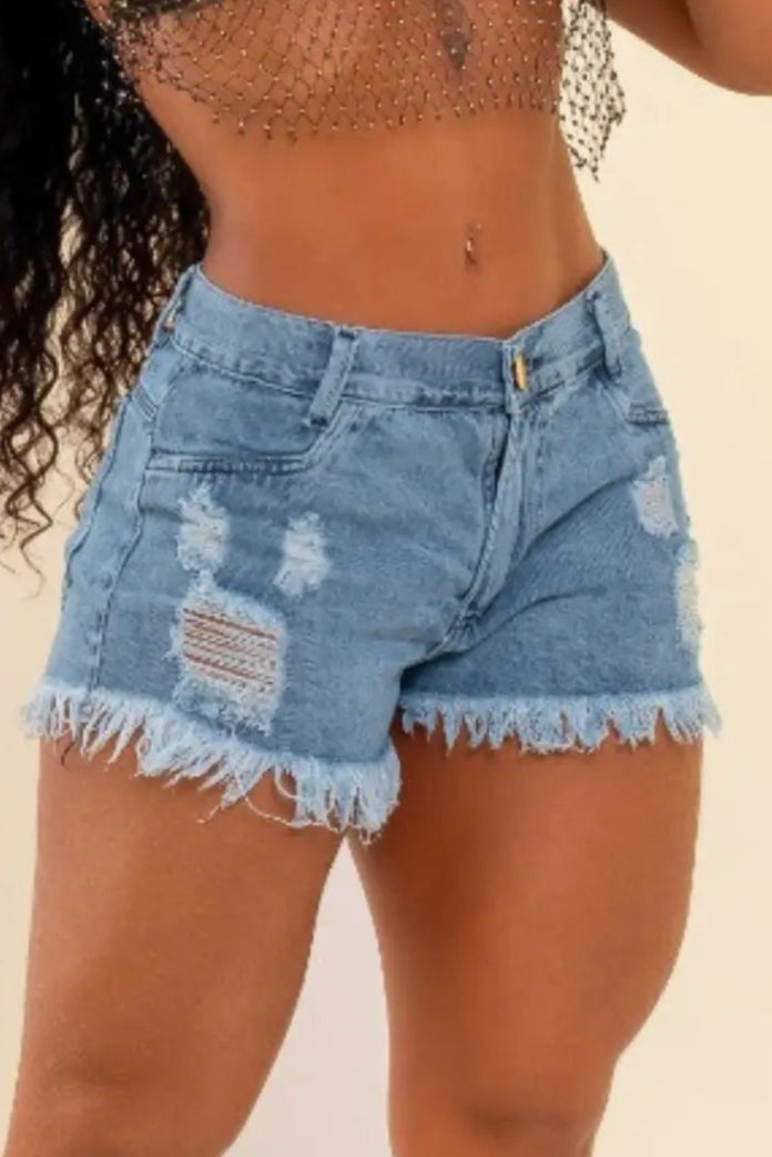 Short Jeans Rasgado Premium - Ideal para Dias Quentes