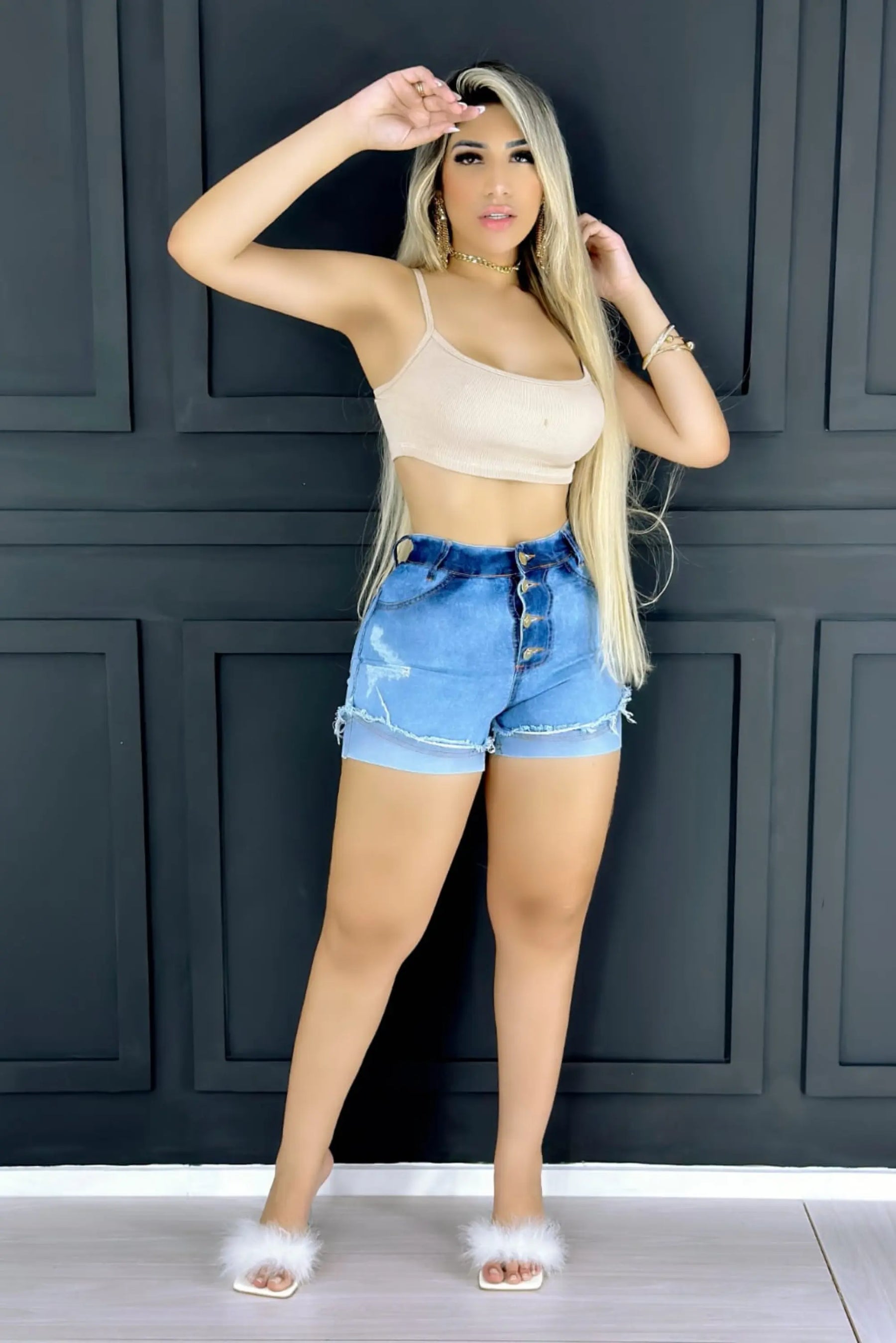 Short Jeans Feminino Cós Alto - Jeans Durabilidade e Estilo