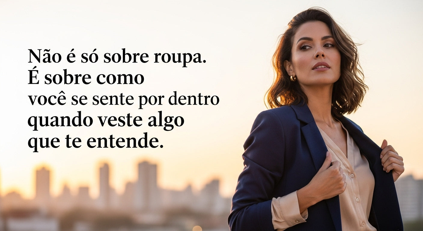 Não é só sobre roupa. É sobre como você se sente por dentro quando veste algo que te entende.