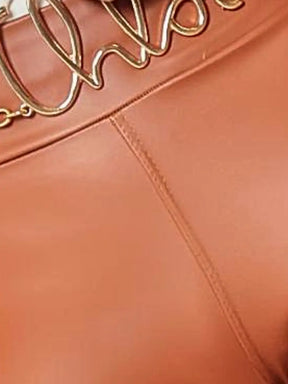 Calça Courino Skinny Feminina – Cintura Alta | Sempre Na Moda SNM