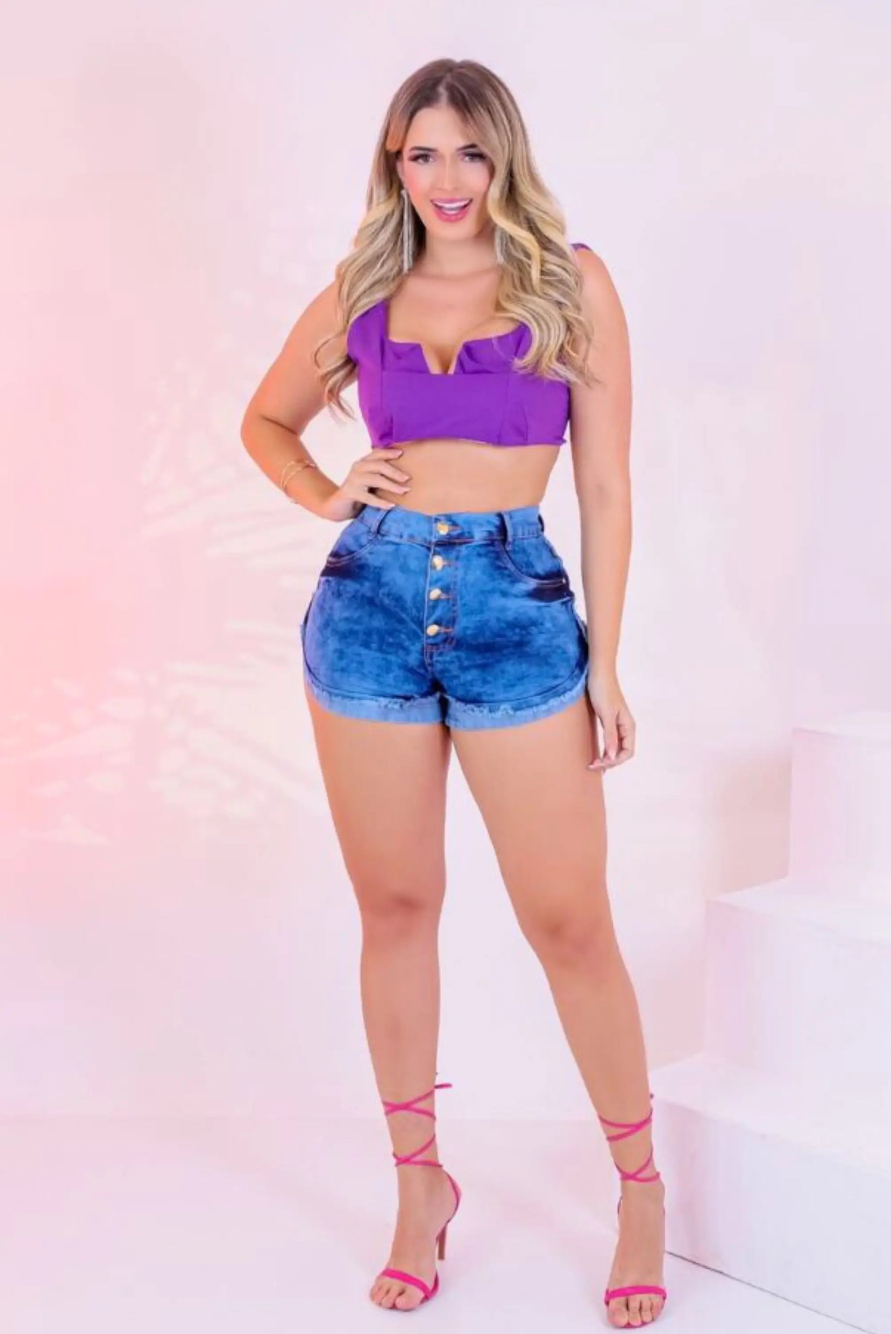 Bermuda Jeans Feminina Premium - Cós Alto e Caimento Impecável