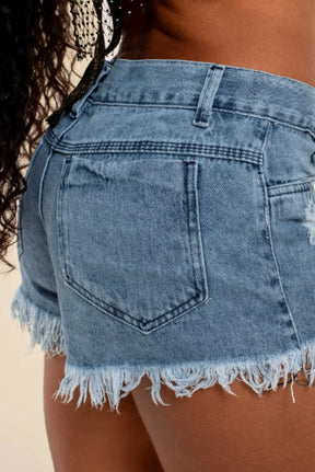 Short Jeans Rasgado Premium - Ideal para Dias Quentes