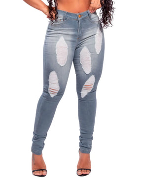 Calça Jeans Feminina Lisa com Detalhe Moderno que se Ajusta ao Corpo 36 ao 44