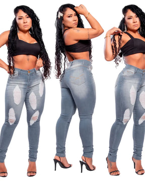 Calça Jeans Feminina Lisa com Detalhe Moderno que se Ajusta ao Corpo 36 ao 44